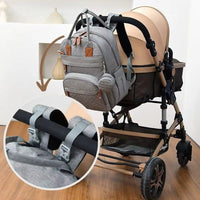 BabyTote - Sac à Dos à Langer Multifonction Imperméable avec Matelas à Langer et Sangles de Poussette - Bébé Ange