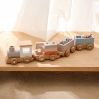 EcoTrain™ - Train en Bois Éducatif Montessori pour Enfants - Bébé Ange
