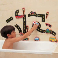 SplashCity™ - Puzzle de Circuit de Voitures Collant pour Bain (23 Pièces) - Bébé Ange