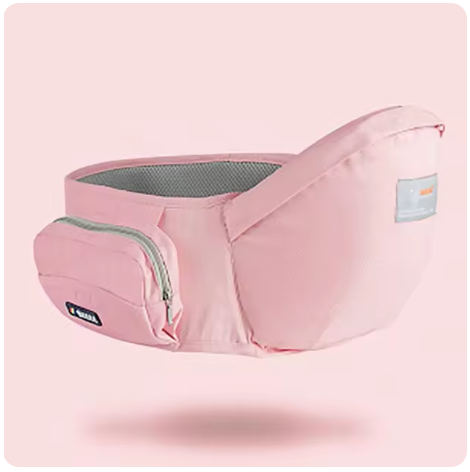 BabyHug Pro - Porte-Bébé Ergonomique avec Siège de Hanche et Coussin Confortable - Bébé Ange