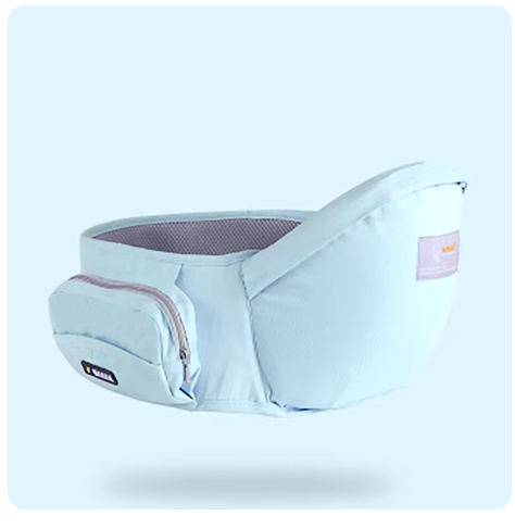 BabyHug Pro - Porte-Bébé Ergonomique avec Siège de Hanche et Coussin Confortable - Bébé Ange