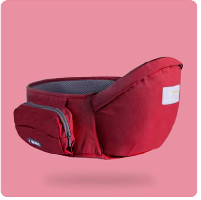 BabyHug Pro - Porte-Bébé Ergonomique avec Siège de Hanche et Coussin Confortable - Bébé Ange