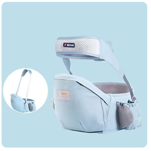 BabyHug Pro - Porte-Bébé Ergonomique avec Siège de Hanche et Coussin Confortable - Bébé Ange