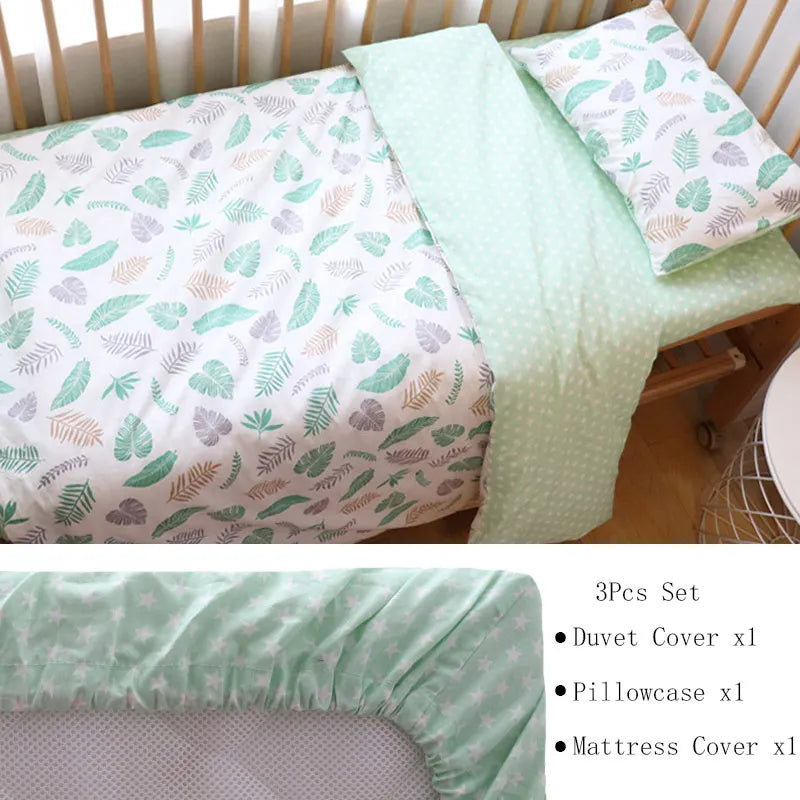 BabyNest™ - Parure de Lit en Coton pour Nouveau-né à Motif Étoile (3 Pièces) - Bébé Ange