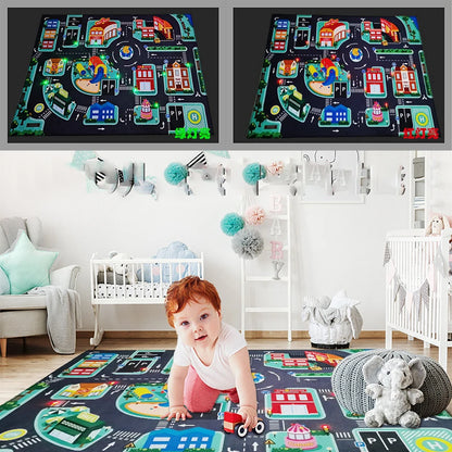 LightPlay - Tapis de Jeu LED pour Enfants, Antidérapant et Ultra Doux, Décor Moderne - Bébé Ange