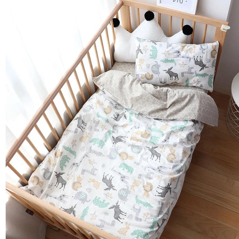 BabyNest™ - Parure de Lit en Coton pour Nouveau-né à Motif Étoile (3 Pièces) - Bébé Ange