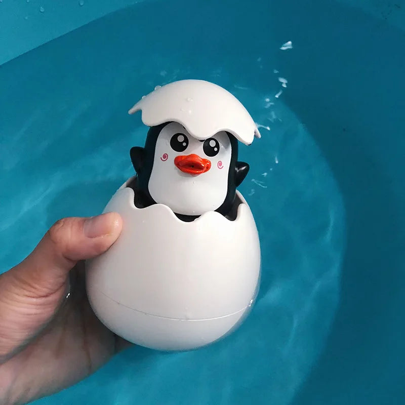 SplashyDuck - Jouet de Bain Canard et Pingouin Pulvérisateur d’Eau pour Enfants - Bébé Ange