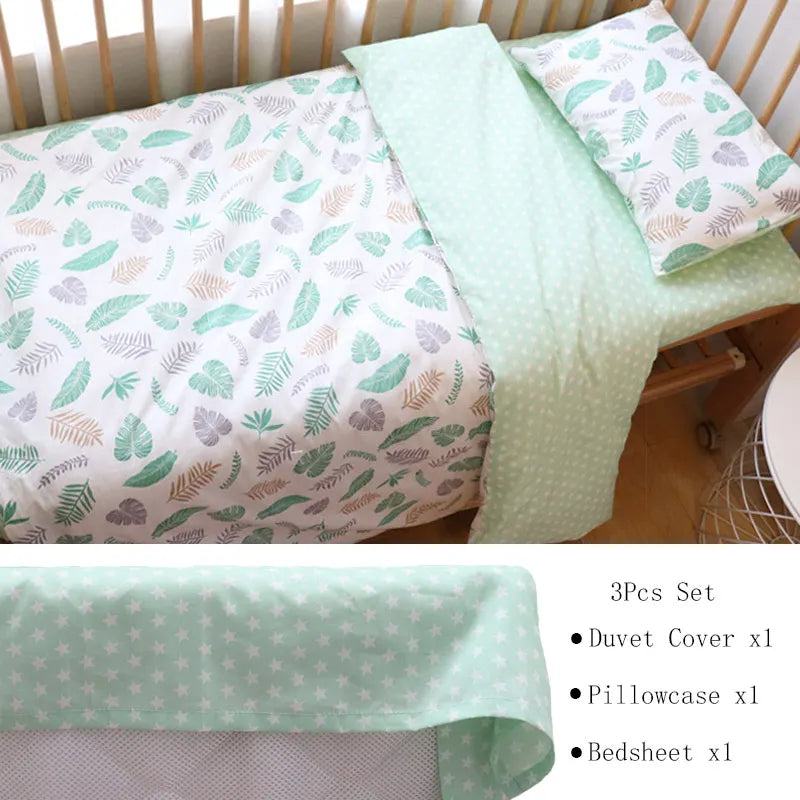 BabyNest™ - Parure de Lit en Coton pour Nouveau-né à Motif Étoile (3 Pièces) - Bébé Ange