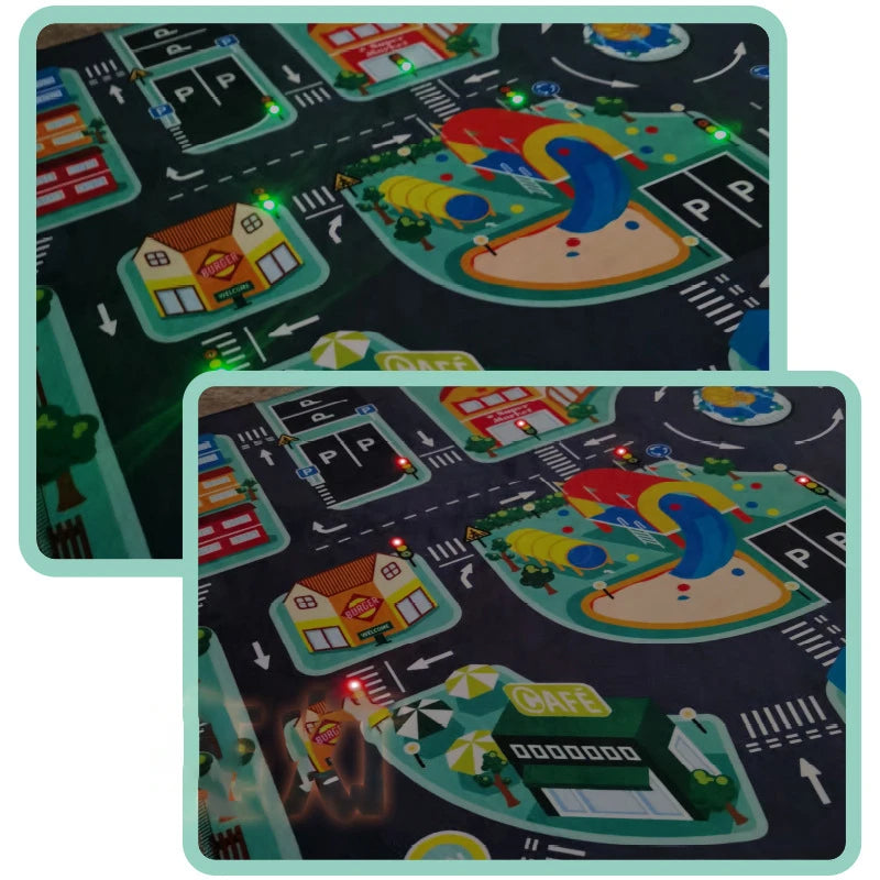 LightPlay - Tapis de Jeu LED pour Enfants, Antidérapant et Ultra Doux, Décor Moderne - Bébé Ange