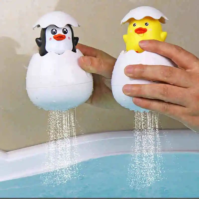 SplashyDuck - Jouet de Bain Canard et Pingouin Pulvérisateur d’Eau pour Enfants - Bébé Ange