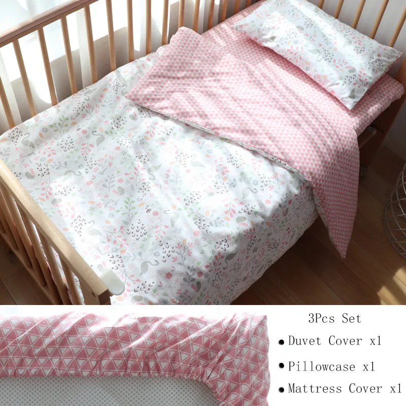 BabyNest™ - Parure de Lit en Coton pour Nouveau-né à Motif Étoile (3 Pièces) - Bébé Ange