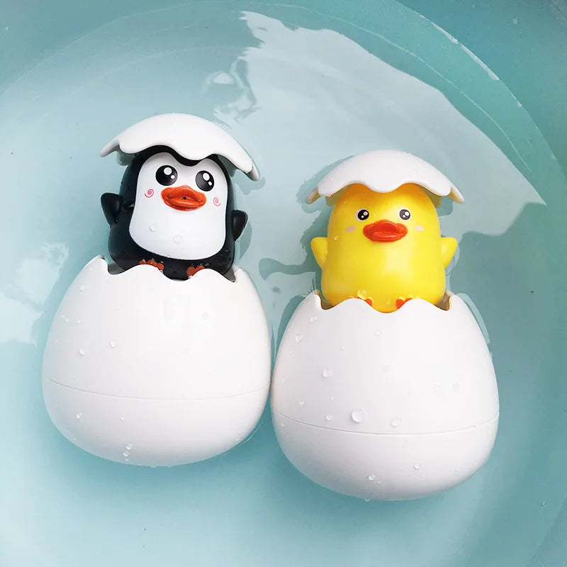 SplashyDuck - Jouet de Bain Canard et Pingouin Pulvérisateur d’Eau pour Enfants - Bébé Ange