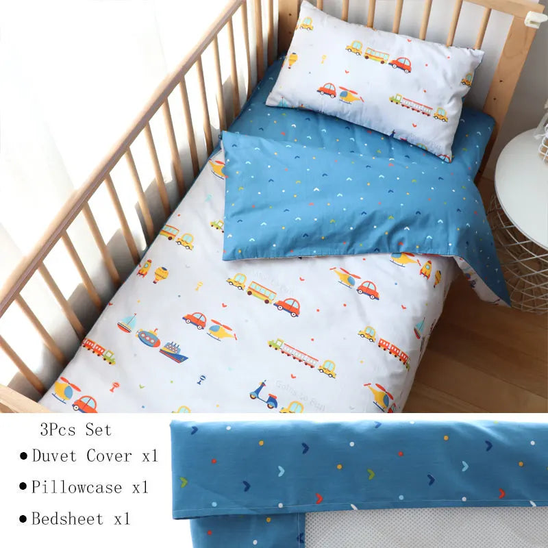 BabyNest™ - Parure de Lit en Coton pour Nouveau-né à Motif Étoile (3 Pièces) - Bébé Ange