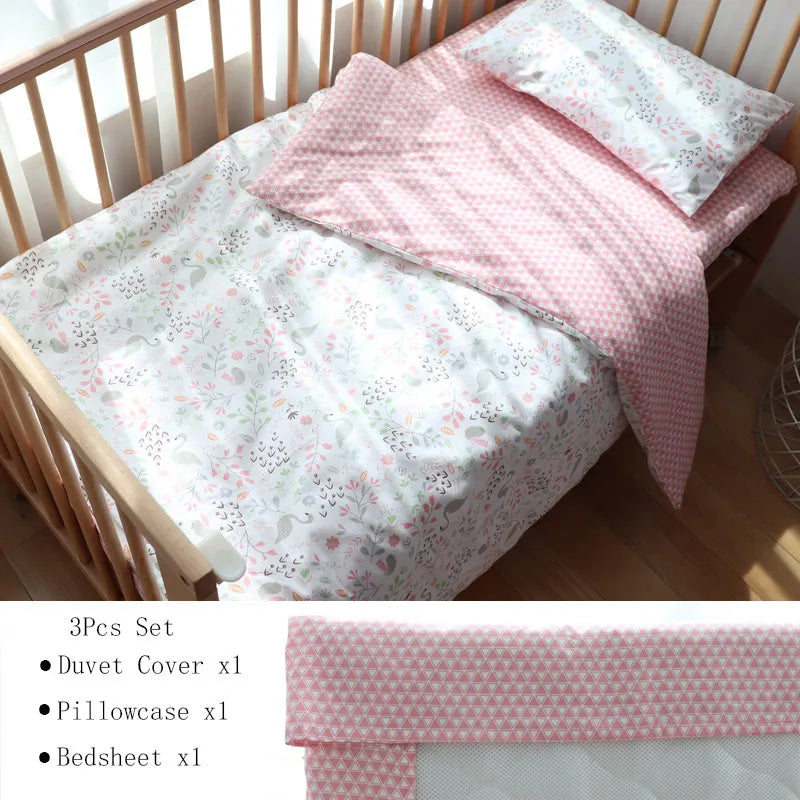 BabyNest™ - Parure de Lit en Coton pour Nouveau-né à Motif Étoile (3 Pièces) - Bébé Ange