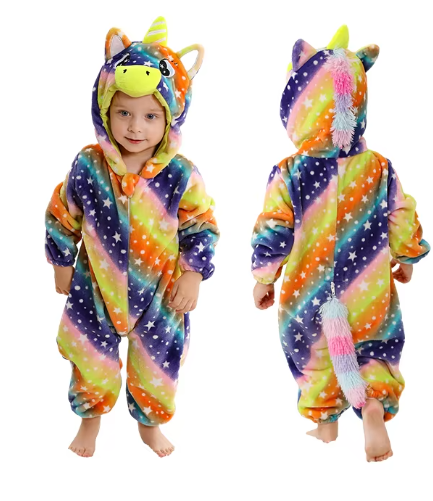 FluffyZoo - Barboteuse d'Hiver à Capuche pour Bébé avec Motifs Animaux (0-3 Ans) - Bébé Ange