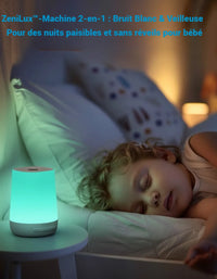 ZeniLux™ Machine Bruit Blanc & Veilleuse