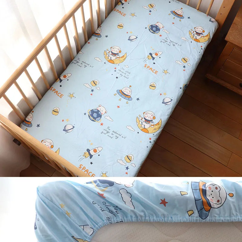 DreamNest™ - Drap Housse en Coton Doux pour Bébé, Housse de Matelas Berceau 130x70 cm - Bébé Ange