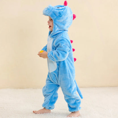 FluffyZoo - Barboteuse d'Hiver à Capuche pour Bébé avec Motifs Animaux (0-3 Ans) - Bébé Ange