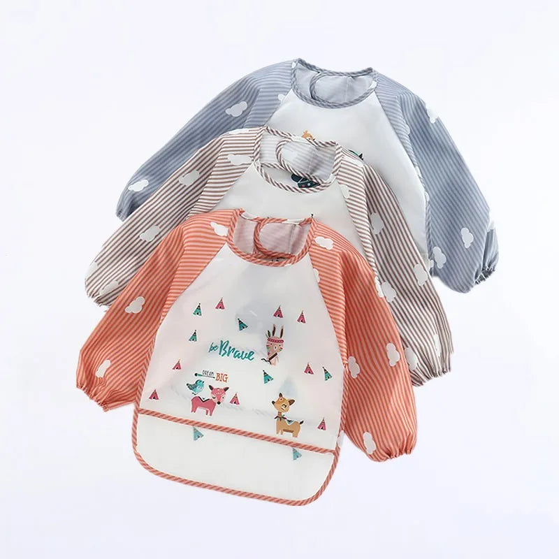 BabyShield - Bavoir Imperméable à Manches Longues pour Bébé, Motif Dessin Animé - Bébé Ange