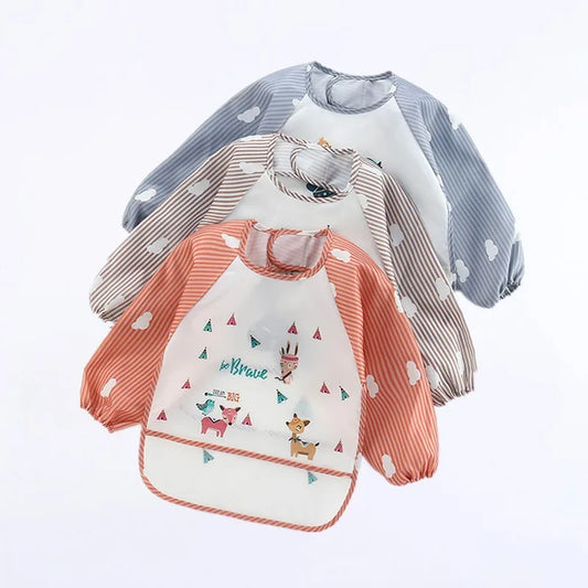 BabyShield - Bavoir Imperméable à Manches Longues pour Bébé, Motif Dessin Animé - Bébé Ange