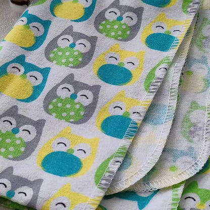 BabySnuggle™ - Lot de 4 Couvertures en Flanelle 100% Coton pour Nouveau-né, Super Douces et Absorbantes, 76x76cm - Bébé Ange