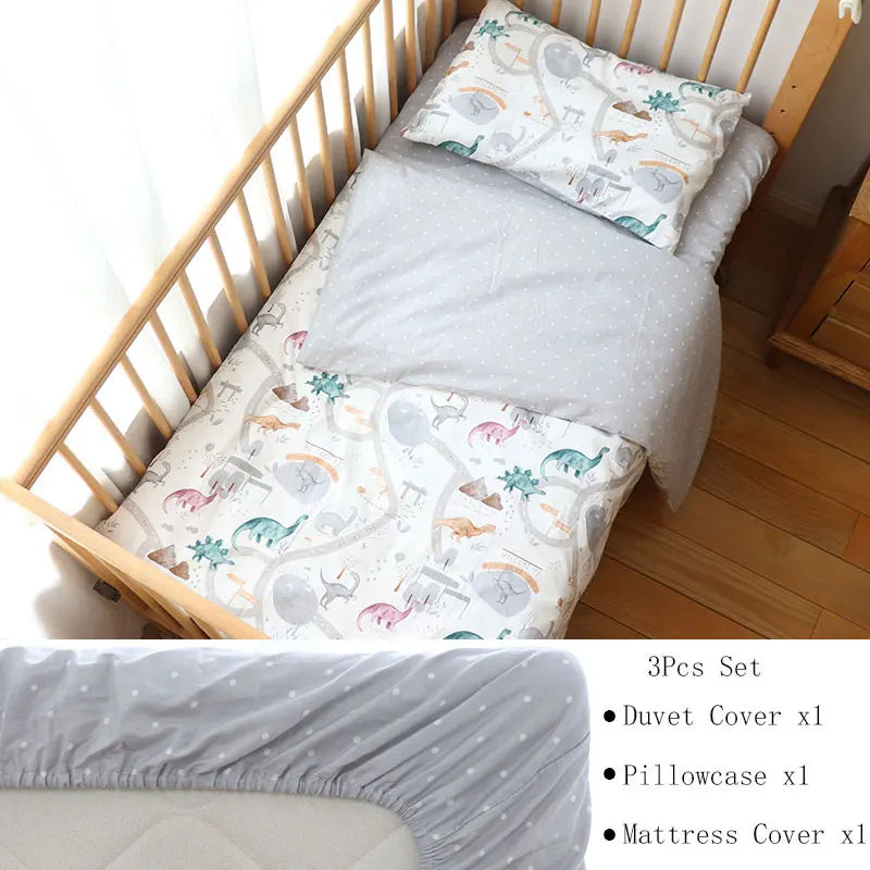 BabyNest™ - Parure de Lit en Coton pour Nouveau-né à Motif Étoile (3 Pièces) - Bébé Ange