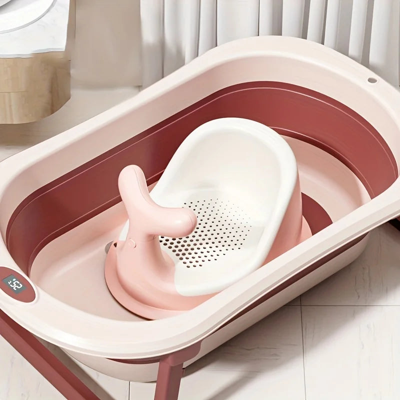 Baignoire Pliante en Silicone avec Affichage Température en Temps Réel - Bébé Ange