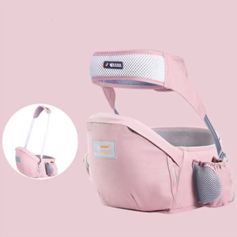 BabyHug Pro - Porte-Bébé Ergonomique avec Siège de Hanche et Coussin Confortable - Bébé Ange