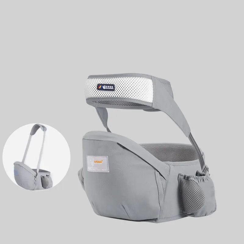 BabyHug Pro - Porte-Bébé Ergonomique avec Siège de Hanche et Coussin Confortable - Bébé Ange