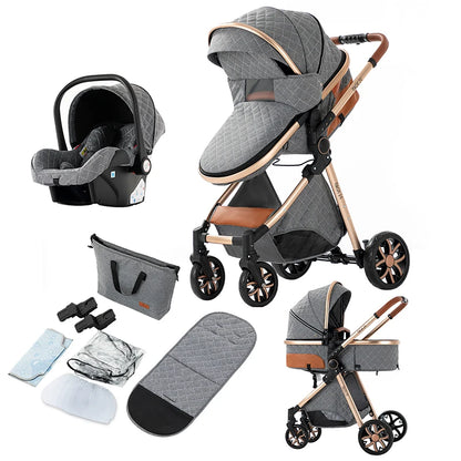 LuxBaby™ - Poussette de Luxe 3 en 1 pour Bébé - Bébé Ange