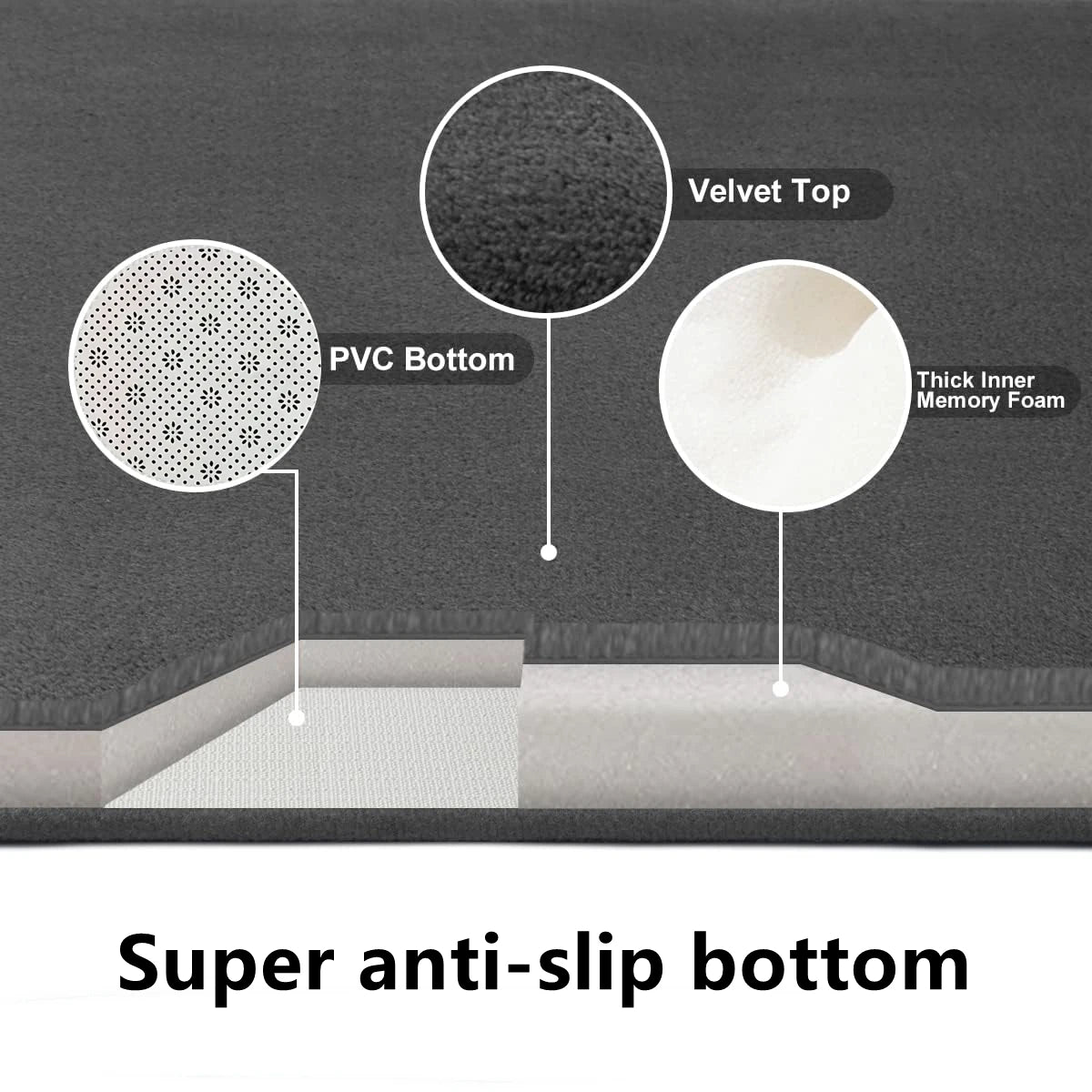 StoneSoft™ - Tapis de Bain Antidérapant 3D Effet Galet à Séchage Rapide - Bébé Ange