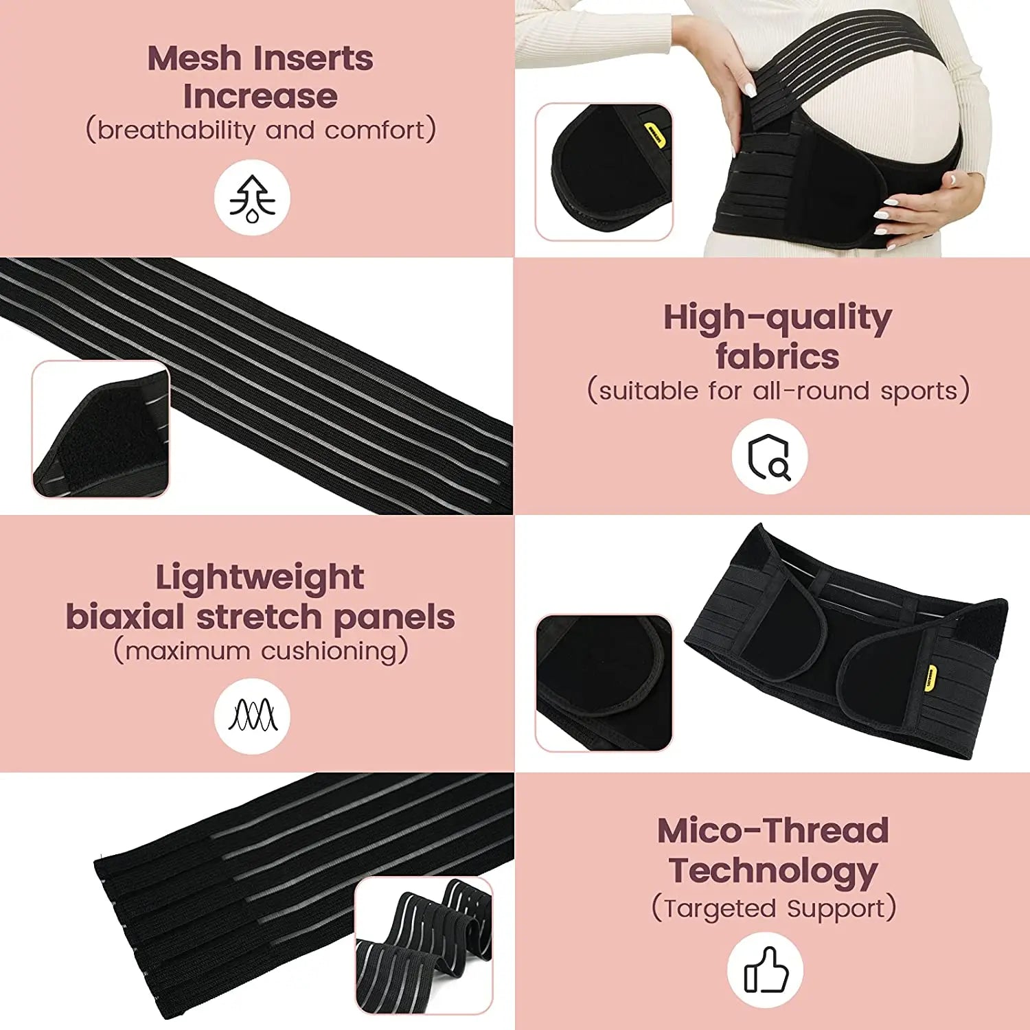 MaterBand - Ceinture de Maternité Ultra-Confortable - Bébé Ange