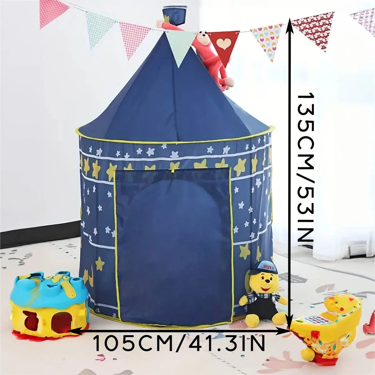 DreamCastle™ – Tente de Maison de Jeu pour Enfants, Design Ciel Nocturne - Bébé Ange