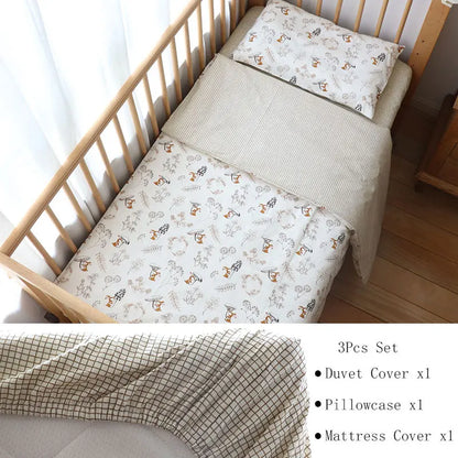 BabyNest™ - Parure de Lit en Coton pour Nouveau-né à Motif Étoile (3 Pièces) - Bébé Ange