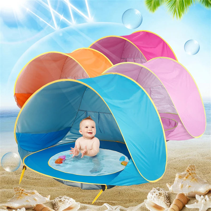 SunGuard™ – Tente de Plage pour Bébés avec Piscine d’Ombre et Protection UV - Bébé Ange