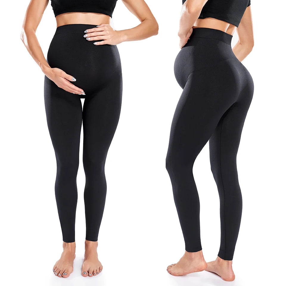 MaternComfort™ - Leggings Maternité Haute Taille avec Soutien Abdominal - Bébé Ange