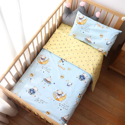 BabyNest™ - Parure de Lit en Coton pour Nouveau-né à Motif Étoile (3 Pièces) - Bébé Ange