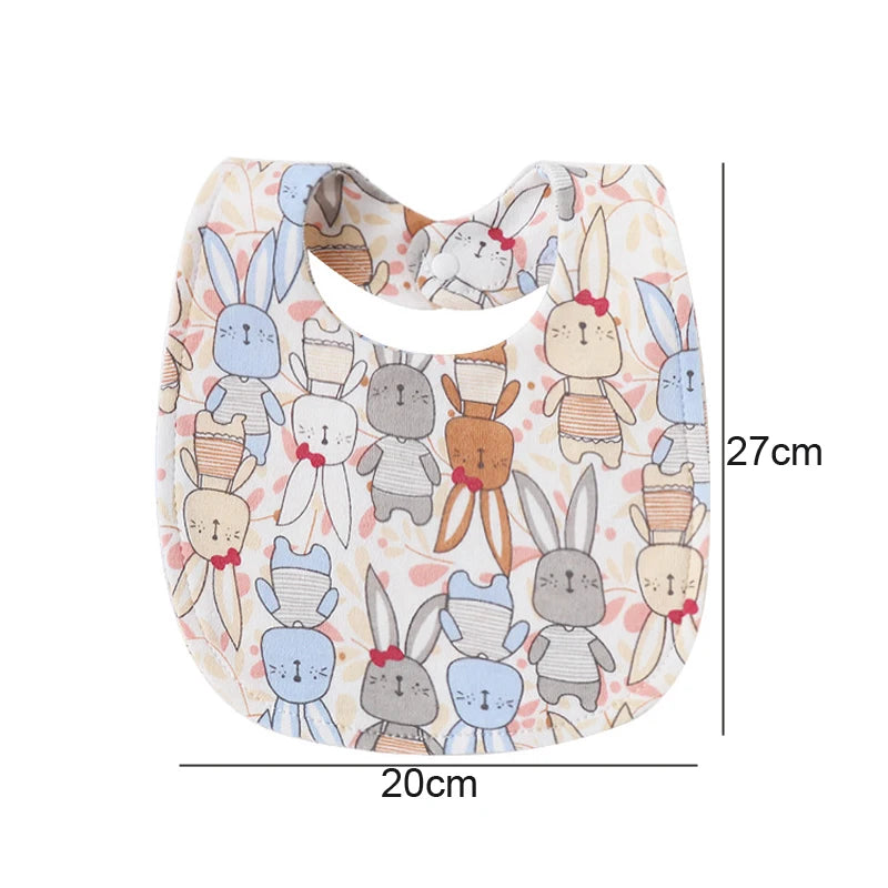 SnuggleBibs™ - Ensemble de 4 Bavoirs en Coton pour Bébé - Protection Douce et Absorbante pour Nouveau-nés - Bébé Ange