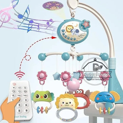 LumiMobile - Mobile Musical pour Bébé avec Lumières, Projection et Télécommande - Bébé Ange