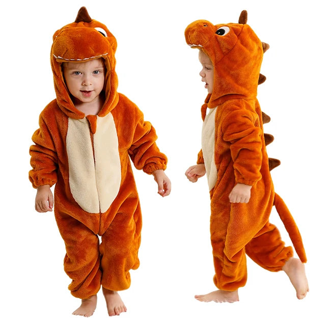 FluffyZoo - Barboteuse d'Hiver à Capuche pour Bébé avec Motifs Animaux (0-3 Ans) - Bébé Ange