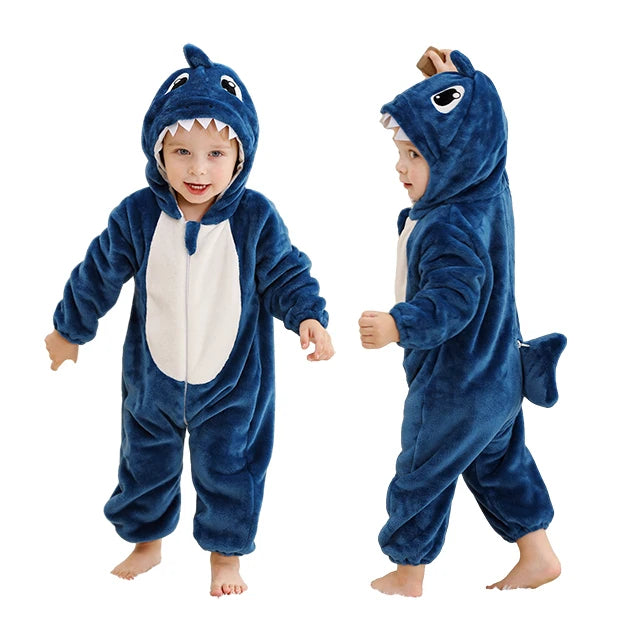 FluffyZoo - Barboteuse d'Hiver à Capuche pour Bébé avec Motifs Animaux (0-3 Ans) - Bébé Ange