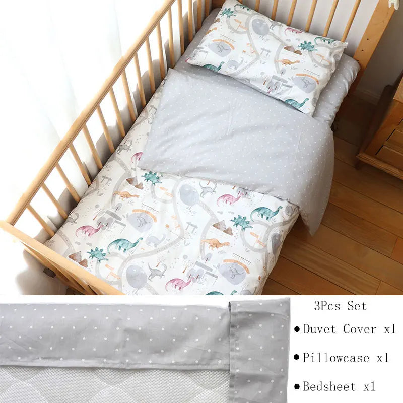 BabyNest™ - Parure de Lit en Coton pour Nouveau-né à Motif Étoile (3 Pièces) - Bébé Ange