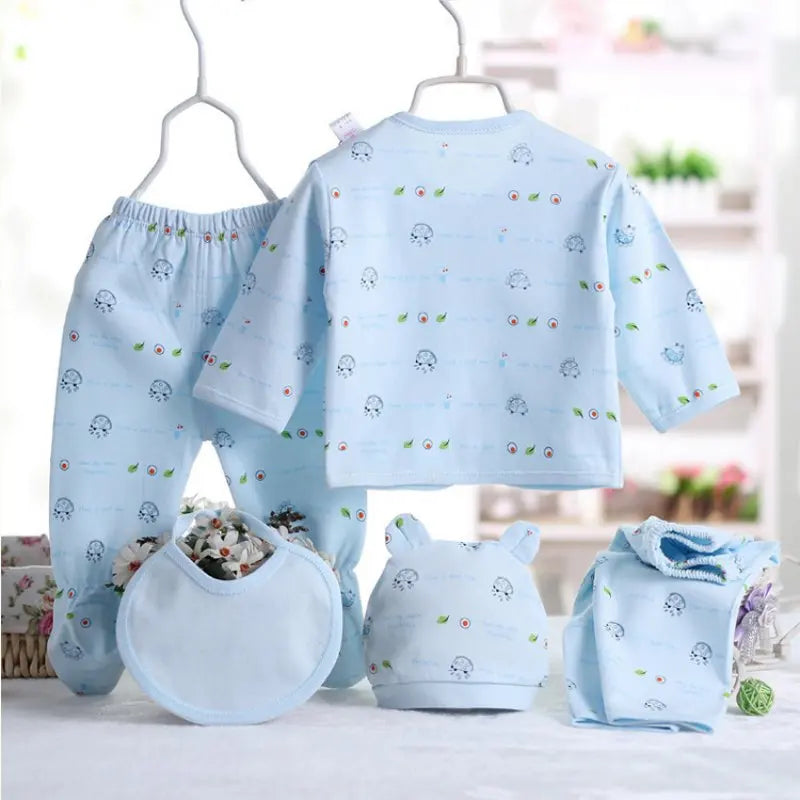 SweetAnimal™ - Ensemble Vêtements 5 Pièces en Coton pour Bébé 0-3 Mois - Bébé Ange