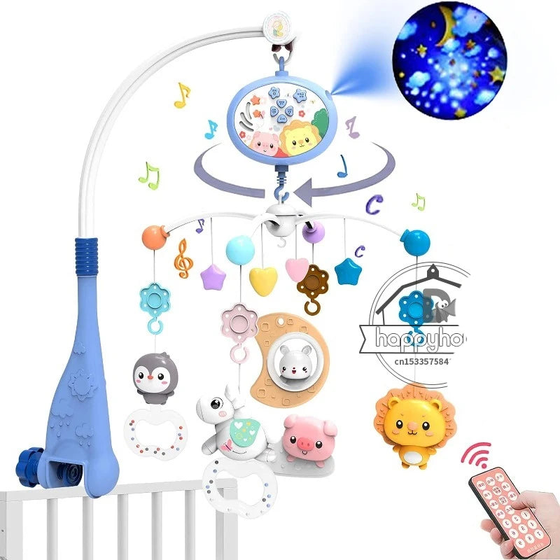 LumiMobile - Mobile Musical pour Bébé avec Lumières, Projection et Télécommande - Bébé Ange