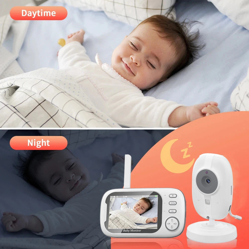 BabyGuard™ - Moniteur vidéo sans fil pour bébé avec caméra de sécurité, vision nocturne et audio bidirectionnel - Bébé Ange