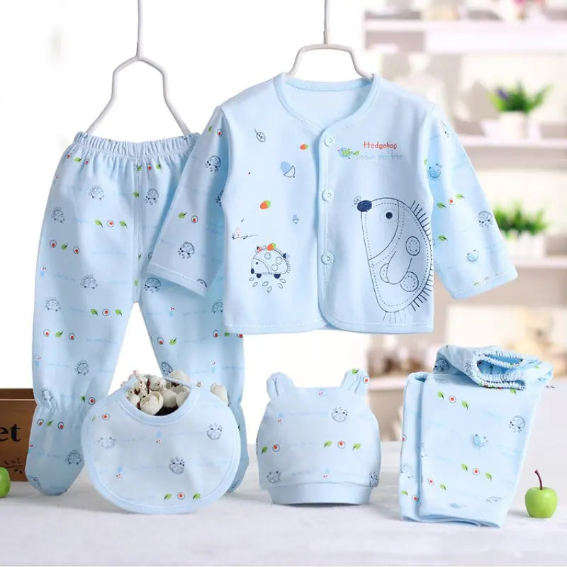 SweetAnimal™ - Ensemble Vêtements 5 Pièces en Coton pour Bébé 0-3 Mois - Bébé Ange