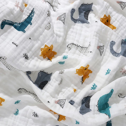 CuddleNest™ - Couverture en Gaze de Coton à 6 Couches pour Bébé, Respirante et Douce - Bébé Ange