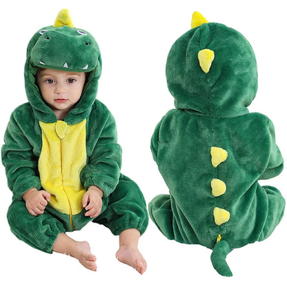 FluffyZoo - Barboteuse d'Hiver à Capuche pour Bébé avec Motifs Animaux (0-3 Ans) - Bébé Ange