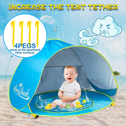 SunGuard™ – Tente de Plage pour Bébés avec Piscine d’Ombre et Protection UV - Bébé Ange