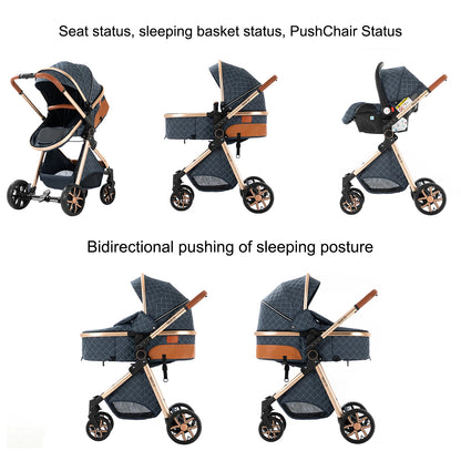 LuxBaby™ - Poussette de Luxe 3 en 1 pour Bébé - Bébé Ange